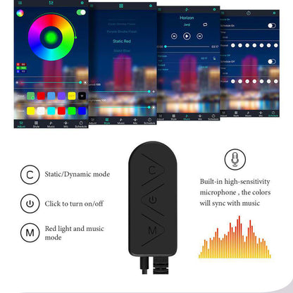 Panel de instrumentos de control central de modificación de luz de ambiente USB para automóvil