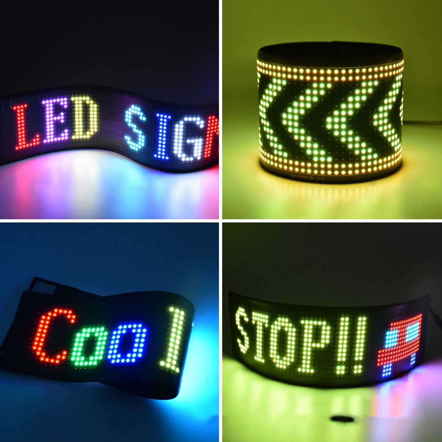 Letrero LED programable para automóvil Pantalla publicitaria LED a todo color Pantalla ultrafina Pantalla de animación con patrón de texto personalizado para automóvil