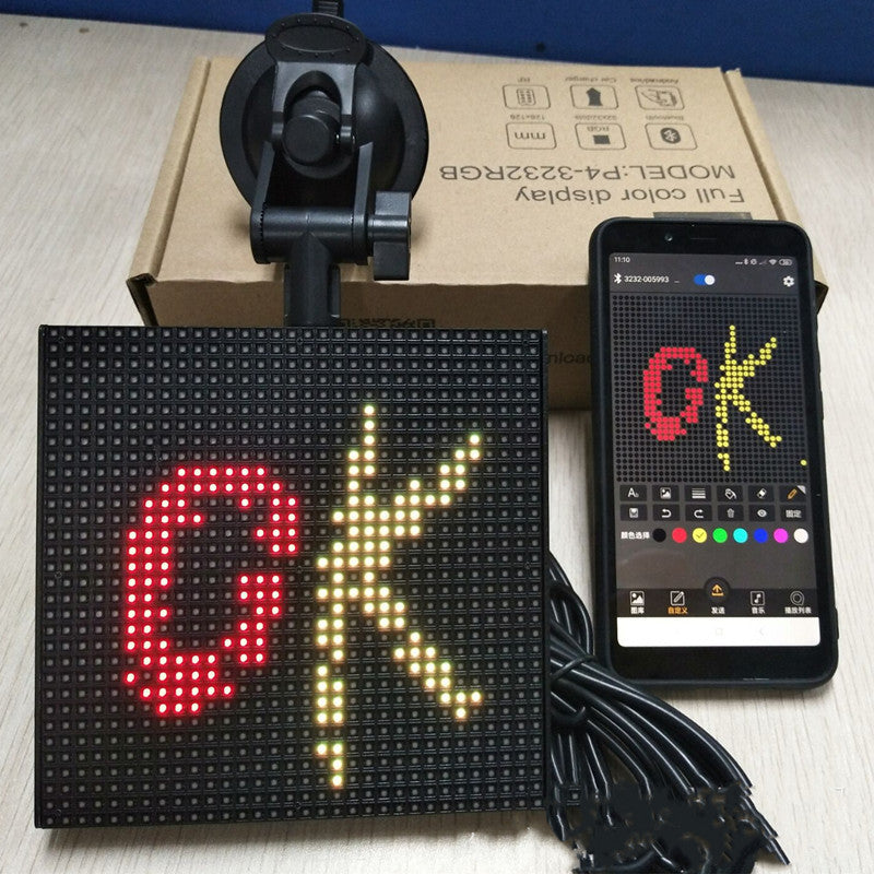 Display LED per auto con emoticon Bluetooth a colori