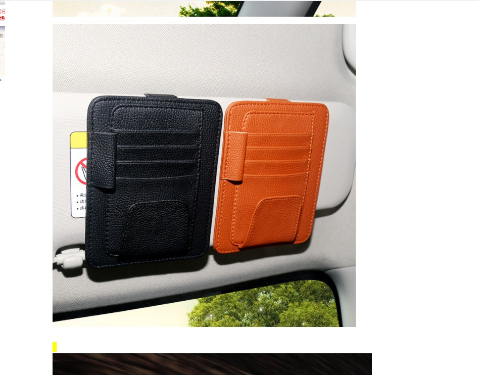 Multifunctional Leather Car Storage Bag For Automobile