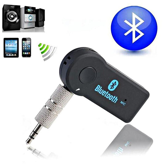 Ricevitore musicale Bluetooth per auto vivavoce universale da 3,5 mm con streaming A2DP, adattatore audio AUX wireless per auto con microfono per telefono MP3 