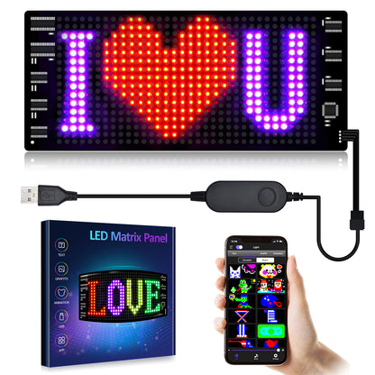 Letrero LED programable para automóvil Pantalla publicitaria LED a todo color Pantalla ultrafina Pantalla de animación con patrón de texto personalizado para automóvil