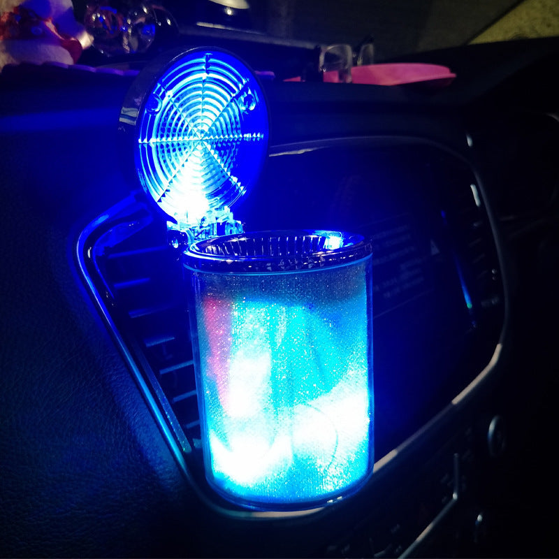 Posacenere per auto con luce LED RGB luce ambientale Posacenere per sigari Contenitore per rifiuti Posacenere portatile Accessori per auto