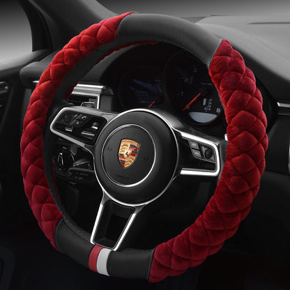 Universal Car Steering Wheel Cover Winter Decoration Cute 38cm Plush Footprint Auto Automobile Vehicle Steering Wheel Protector