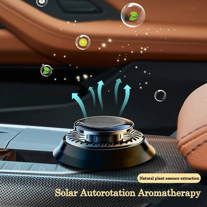 Ambientador portátil cinético para coche con energía solar, purificador de aire giratorio de doble anillo, difusor de fragancia de perfume