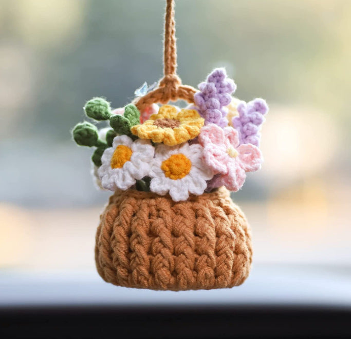 Car Plant Decoration Decoration Knitting Wool