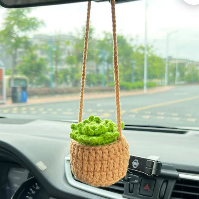 Car Plant Decoration Decoration Knitting Wool