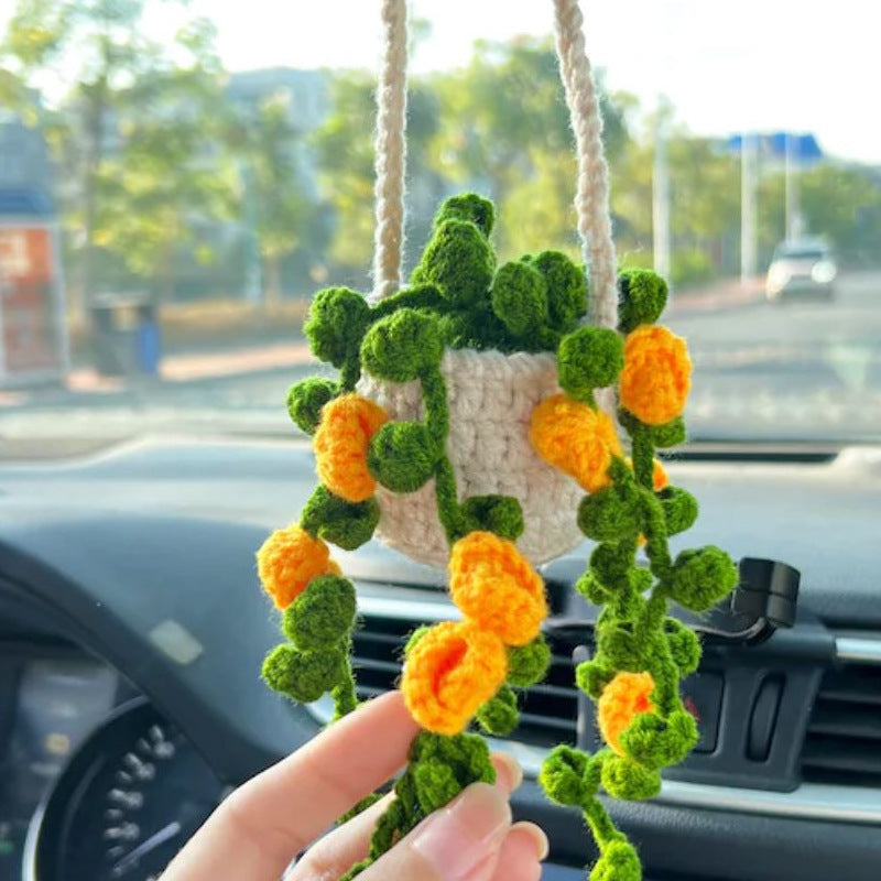 Car Plant Decoration Decoration Knitting Wool