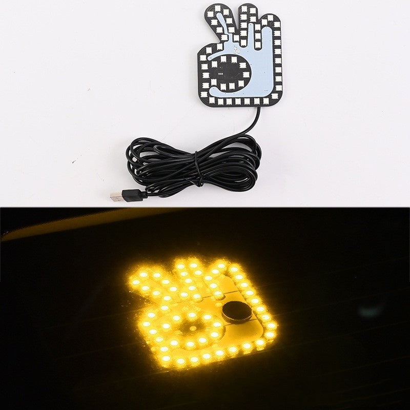 Presa USB per auto, luce con gesto delle dita