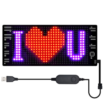 Letrero LED programable para automóvil Pantalla publicitaria LED a todo color Pantalla ultrafina Pantalla de animación con patrón de texto personalizado para automóvil