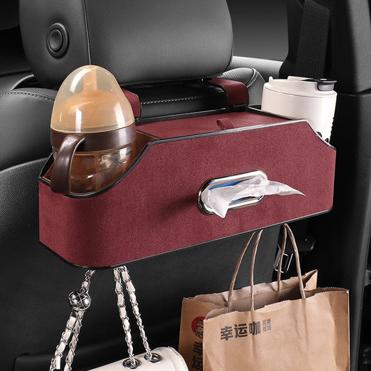 Multifunctional Car Tissue Box Water Cup Holder Buggy Bag