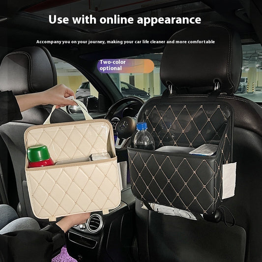 Car Seat Hanging Storage Bag Car Trash Can