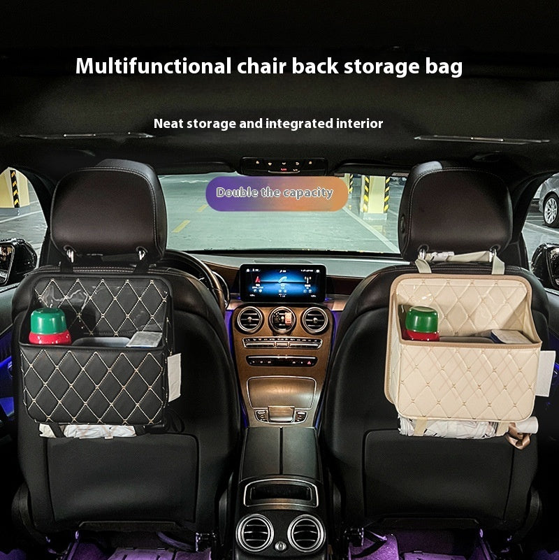 Car Seat Hanging Storage Bag Car Trash Can