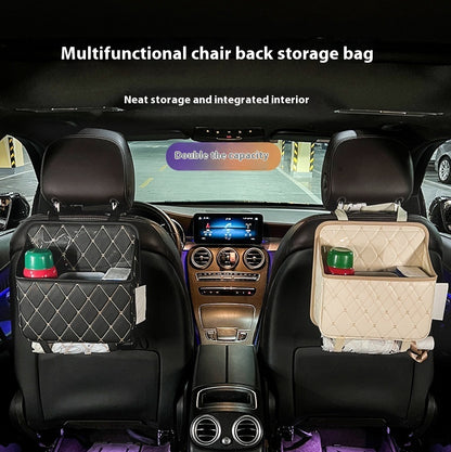 Car Seat Hanging Storage Bag Car Trash Can