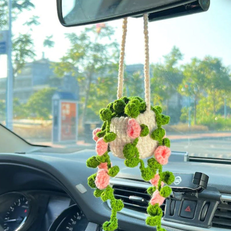 Car Plant Decoration Decoration Knitting Wool